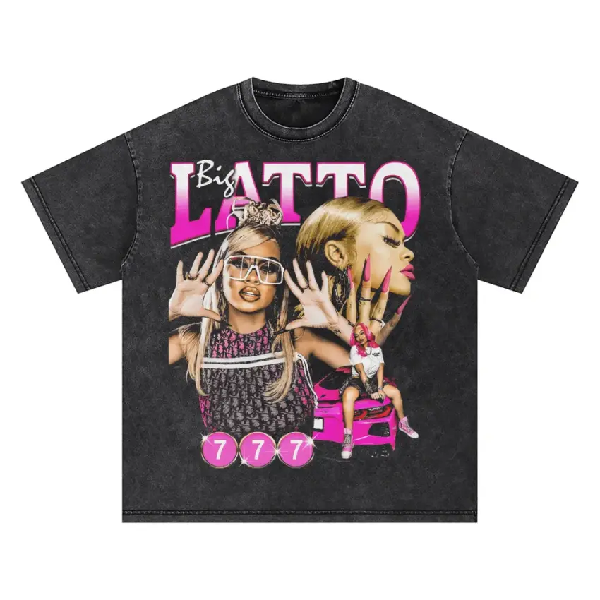 Big Latto Energy Oversized Acid Wash T-shirt