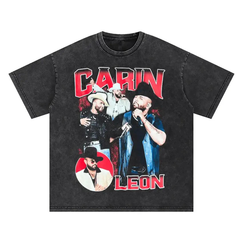 Carin Leon Regional Star Oversized Acid Wash T-shirt