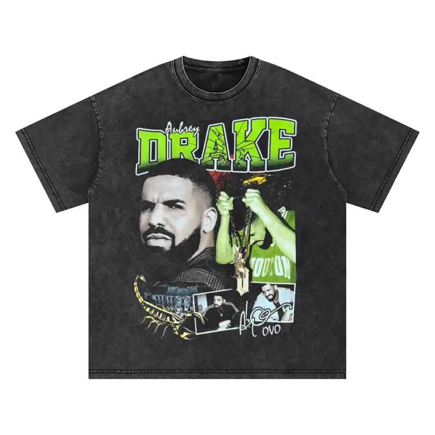Drake Certified Lover Boy Era Oversized Acid Wash T-shirt