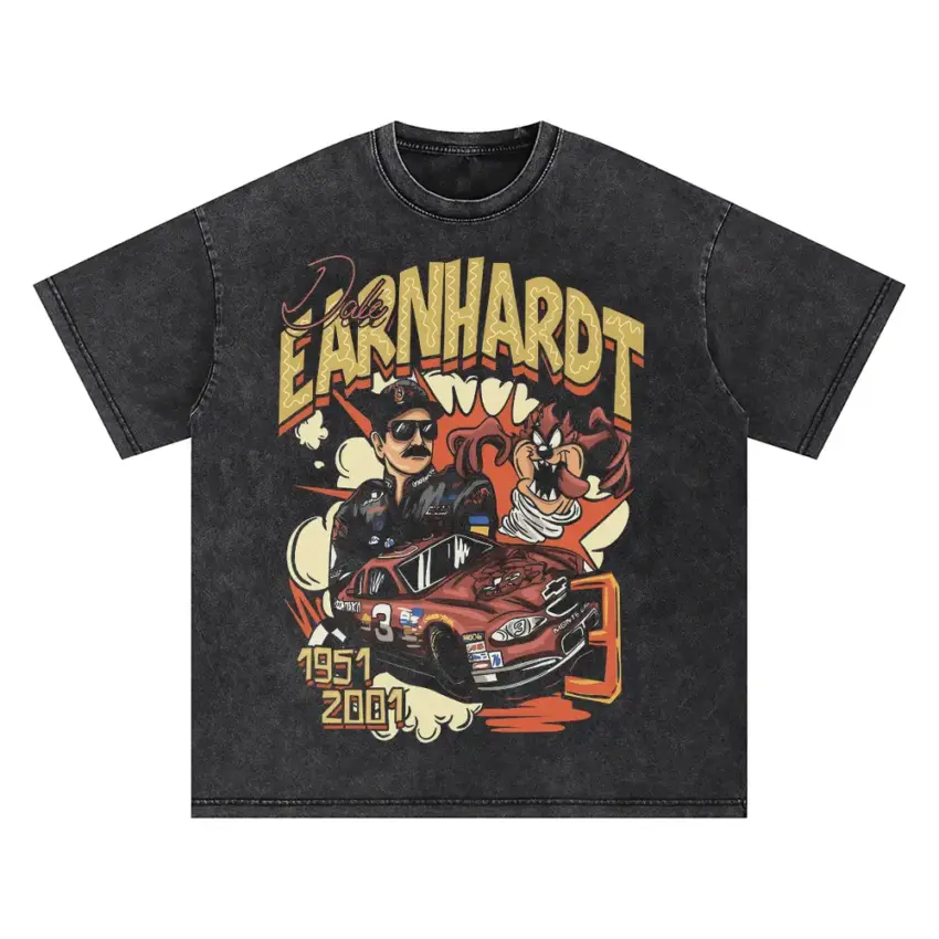 Earnhardt The Intimidator Oversized Acid Wash T-shirt