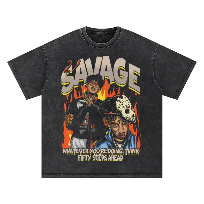 Fifty Steps Ahead Oversized Acid Wash T-shirt