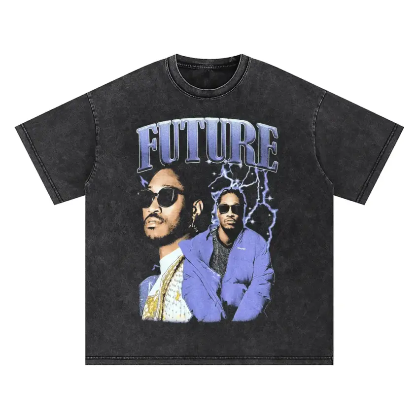 Future Suit And Tie Oversized Acid Wash T-shirt
