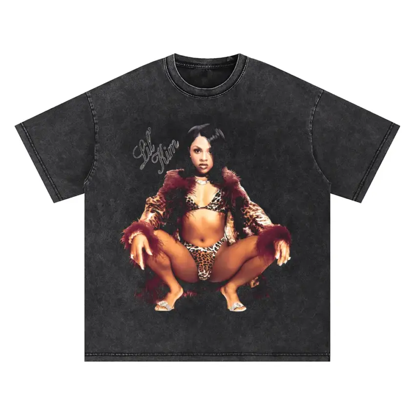 Hood Hottest Princess Oversized Acid Wash T-shirt