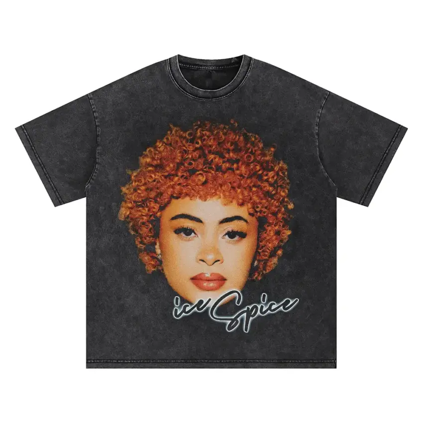 Ice Spice Munch Queen Oversized Acid Wash T-shirt