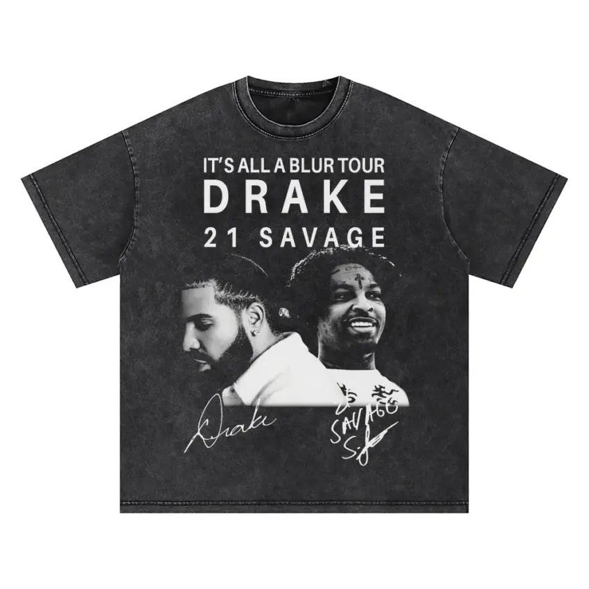 Its All A Blur Tour Oversized Acid Wash T-shirt