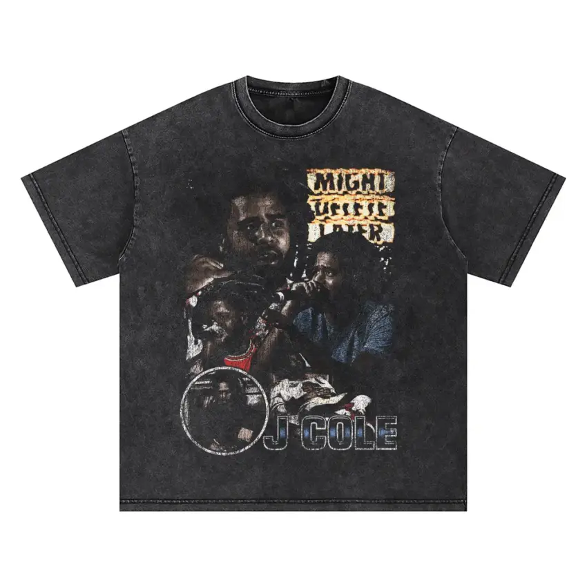 J Cole Might Delete Later Oversized Acid Wash T-shirt