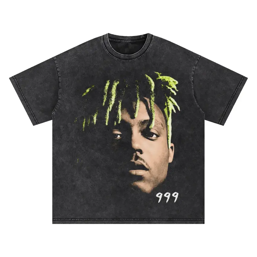 Juice WRLD 999 Portrait Oversized Acid Wash T-shirt