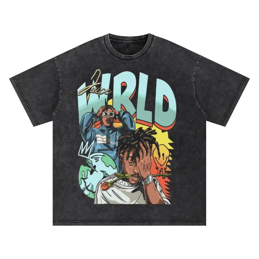 Juice WRLD Goodbye And Good Riddance Oversized Acid Wash T-shirt