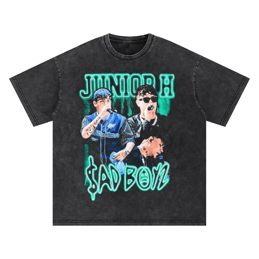 Junior H Sad Boyz 4 Life Oversized Acid Wash T-shirt