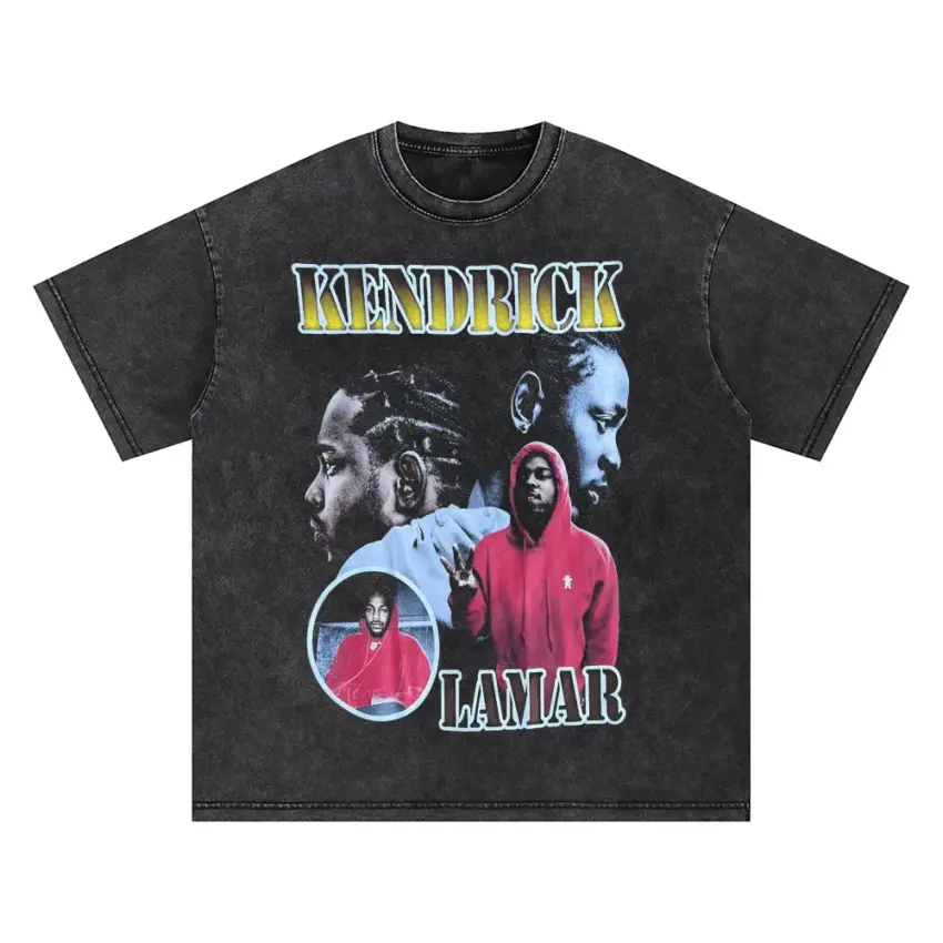 Kendrick Lamar Compton King Oversized Acid Wash T-shirt