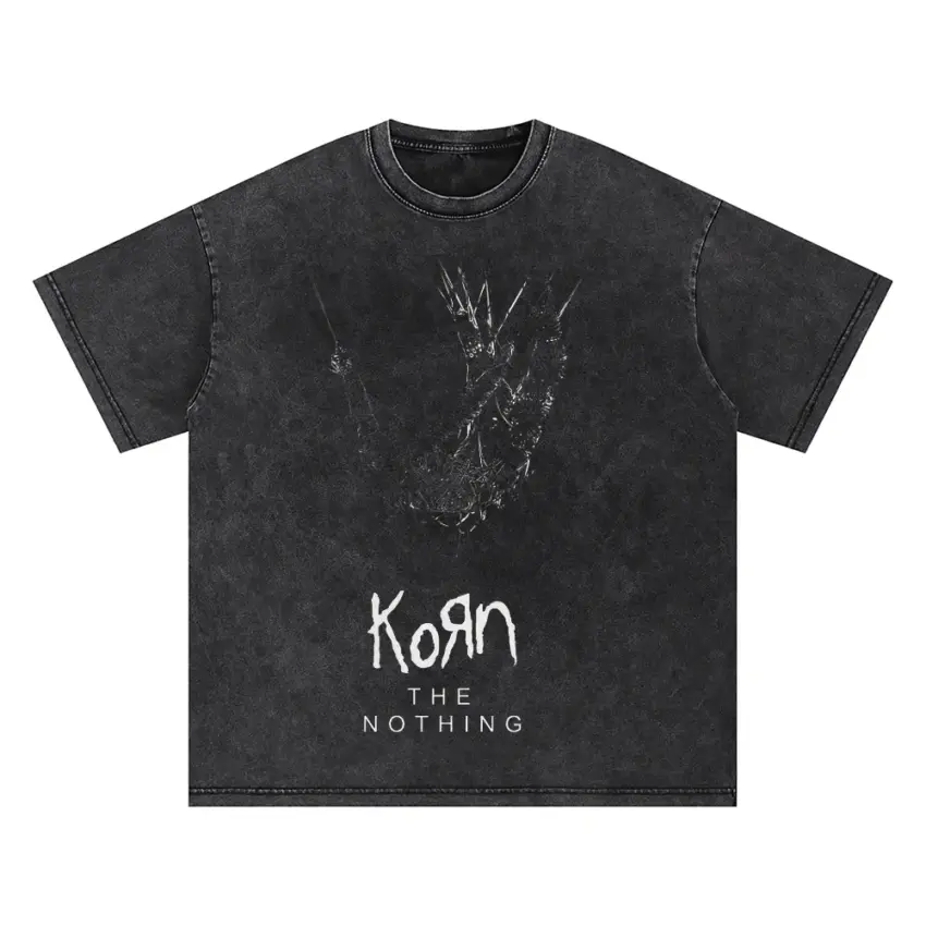 Korn The Nothing Oversized Acid Wash T-shirt