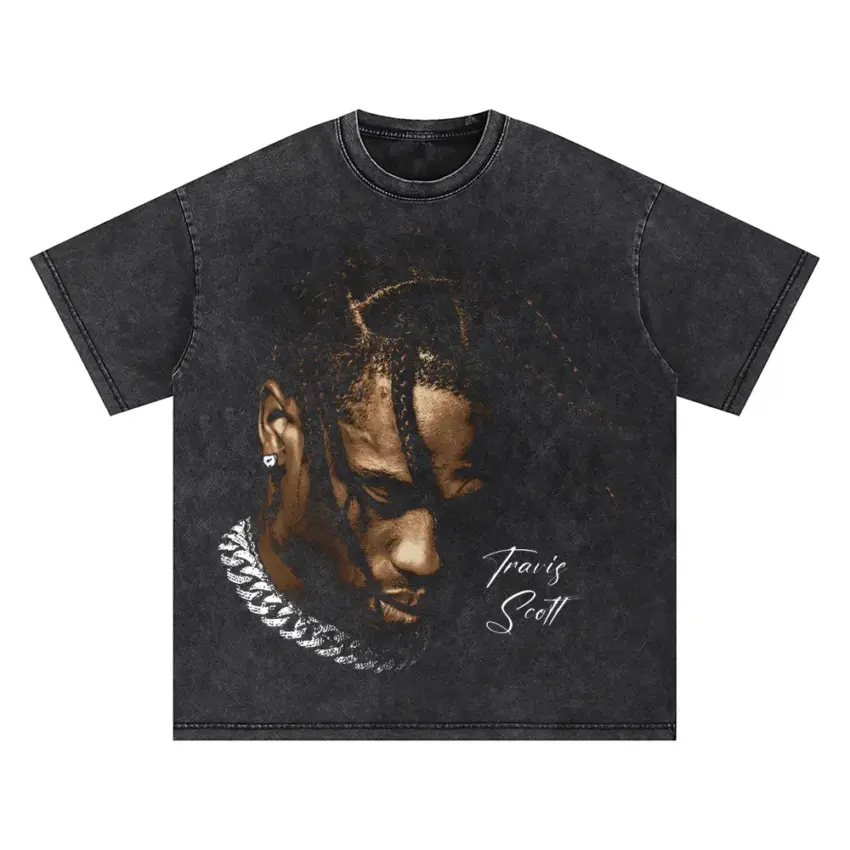 La Flame Oversized Acid Wash T-shirt