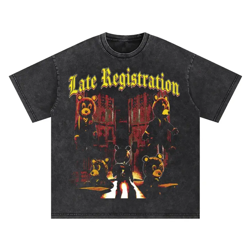 Late Registration Oversized Acid Wash T-shirt
