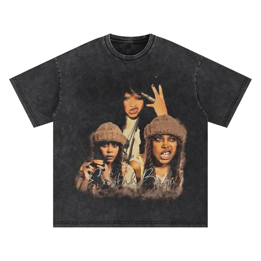 Migos Culture Tribute Oversized Acid Wash T-shirt