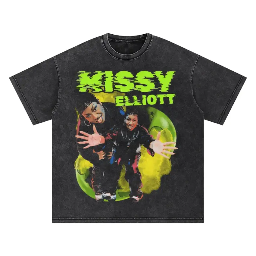 Missy Elliott Supa Dupa Fly Oversized Acid Wash T-shirt