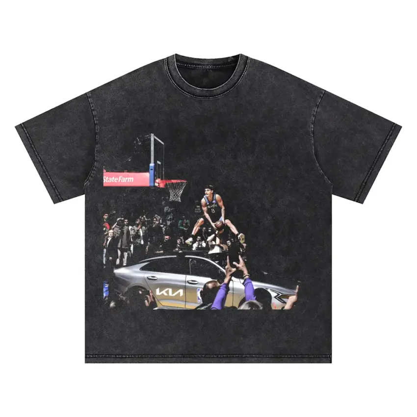 Morant Mayhem Oversized Acid Wash T-shirt