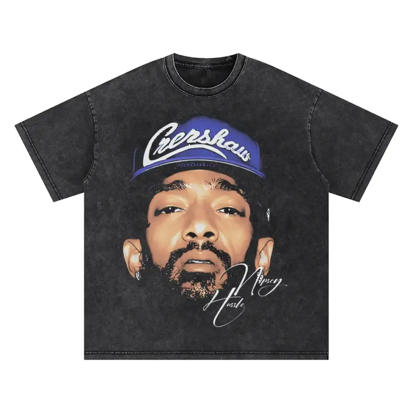 Nipsey Hussle Crenshaw Signature Oversized Acid Wash T-shirt