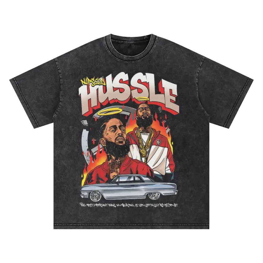 Nipsey Hussle Victory Lap Oversized Acid Wash T-shirt