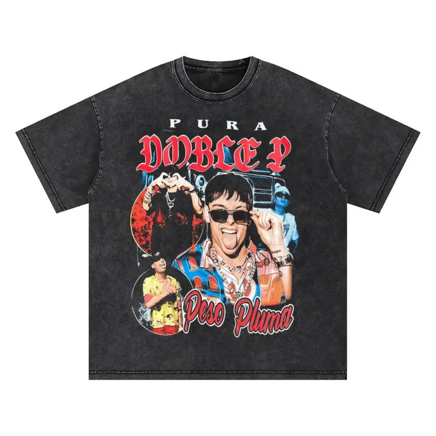 Peso Pluma Pura Doble P Oversized Acid Wash T-shirt