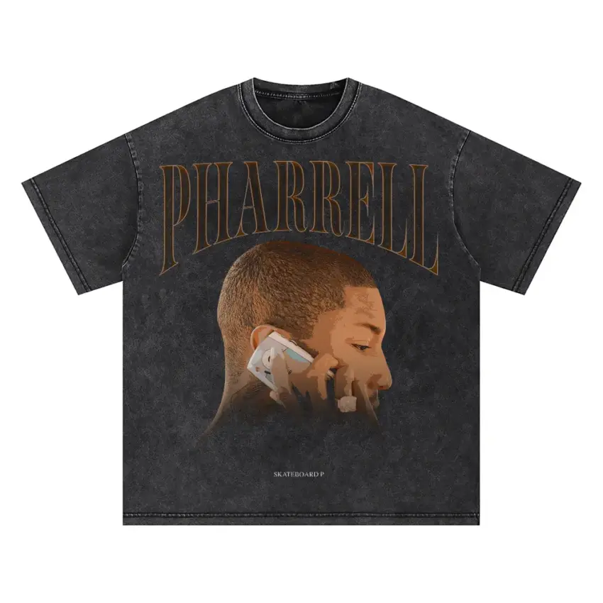 Pharrell Williams In My Mind Oversized Acid Wash T-shirt