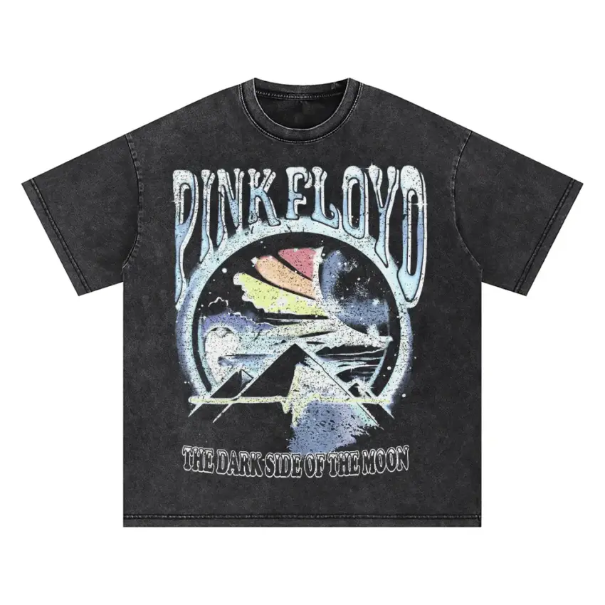 Pink Floyd Cosmic Prism Oversized Acid Wash T-shirt