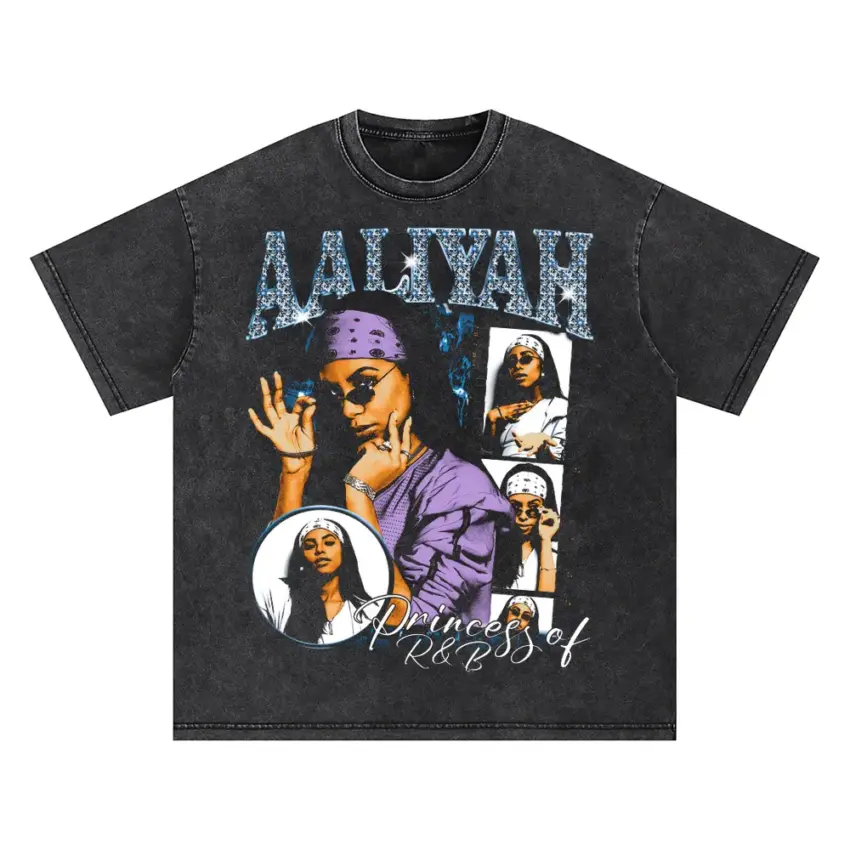 Princess Of RNB Oversized Acid Wash T-shirt