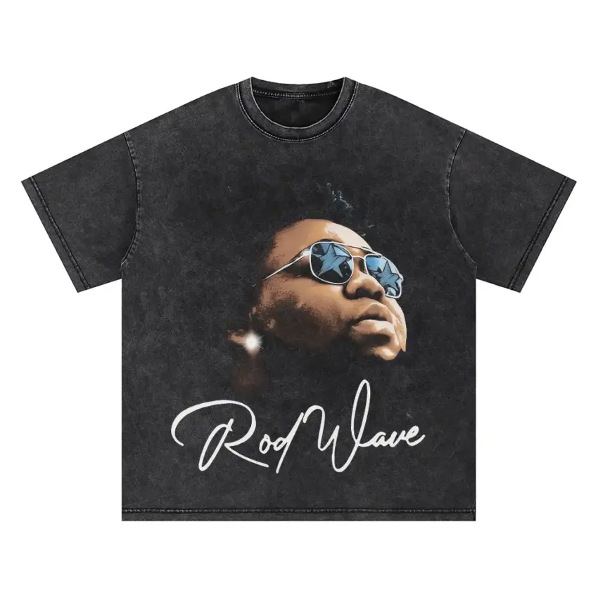 Rod Wave Soulfly Signature Oversized Acid Wash T-shirt
