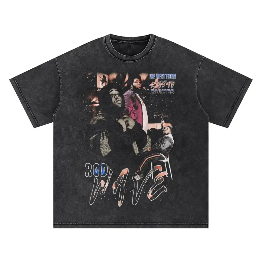 Rod Wave Pray 4 Love Oversized Acid Wash T-shirt