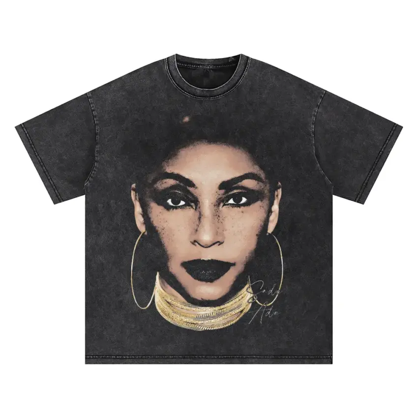 Sade Adu Smooth Operator Oversized Acid Wash T-shirt