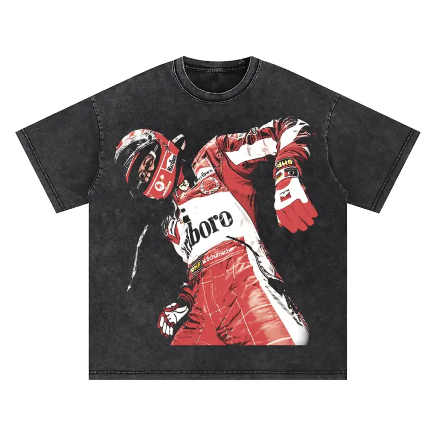Senna McLaren Legend Oversized Acid Wash T-shirt