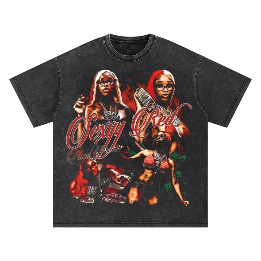 Skeeyee Squad Oversized Acid Wash T-shirt