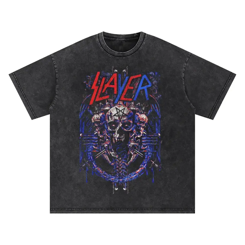 Slayer Repentless Oversized Acid Wash T-shirt