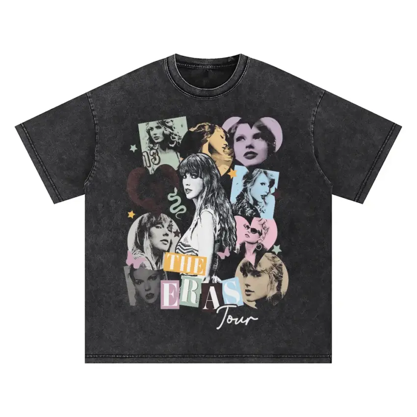 Taylor Swift On Tour Oversized Acid Wash T-shirt