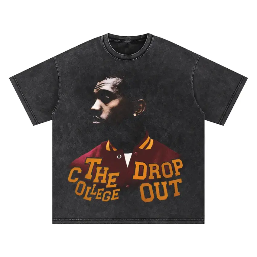 The College Dropout Oversized Acid Wash T-shirt