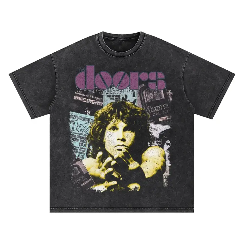 The Doors Of Perception Oversized Acid Wash T-shirt