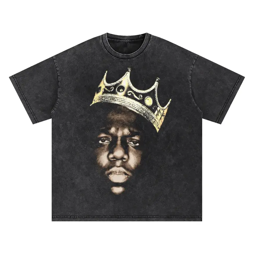 The Notorious BIG King Of New York Oversized Acid Wash T-shirt