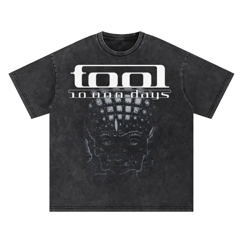 Tool 10000 Days Oversized Acid Wash T-shirt