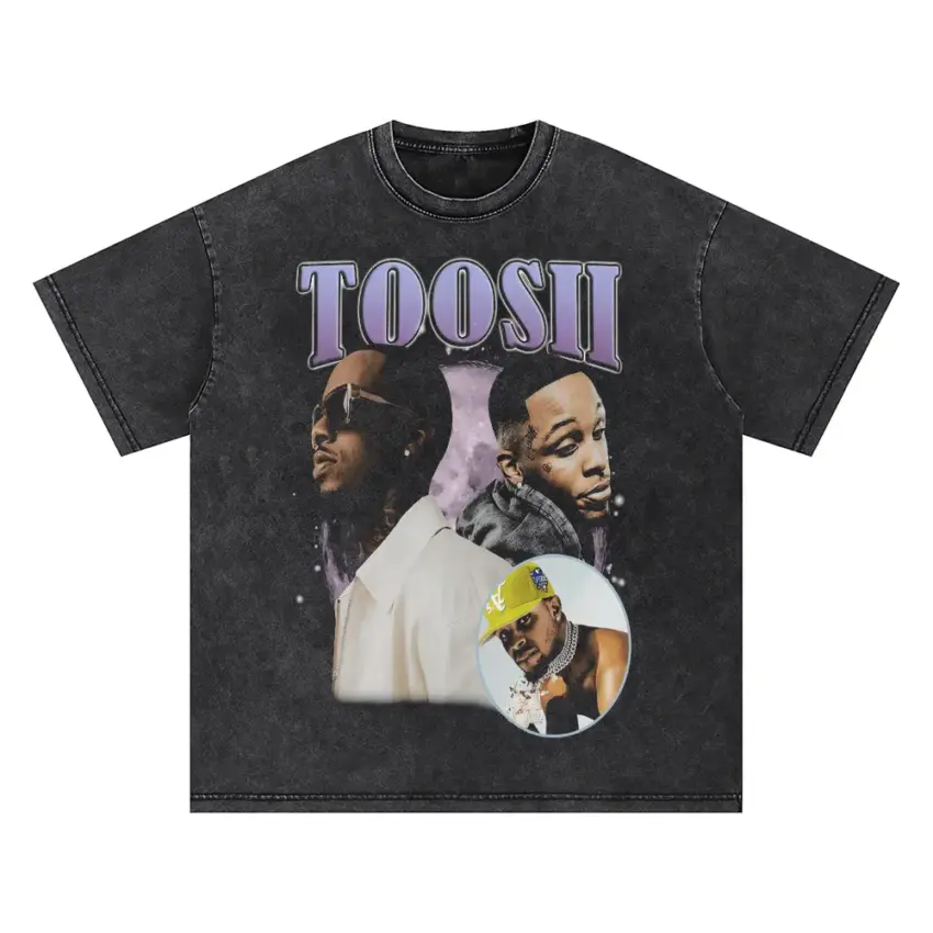 Toosii Favorite Song Oversized Acid Wash T-shirt