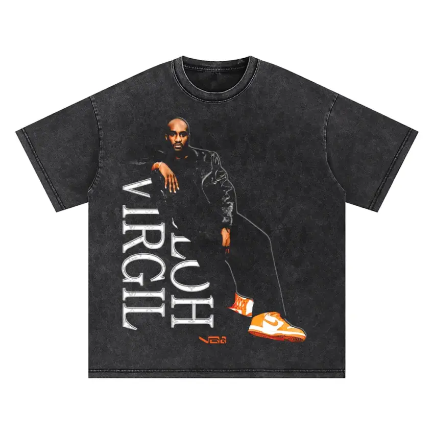 Virgil Was Here Oversized Acid Wash T-shirt