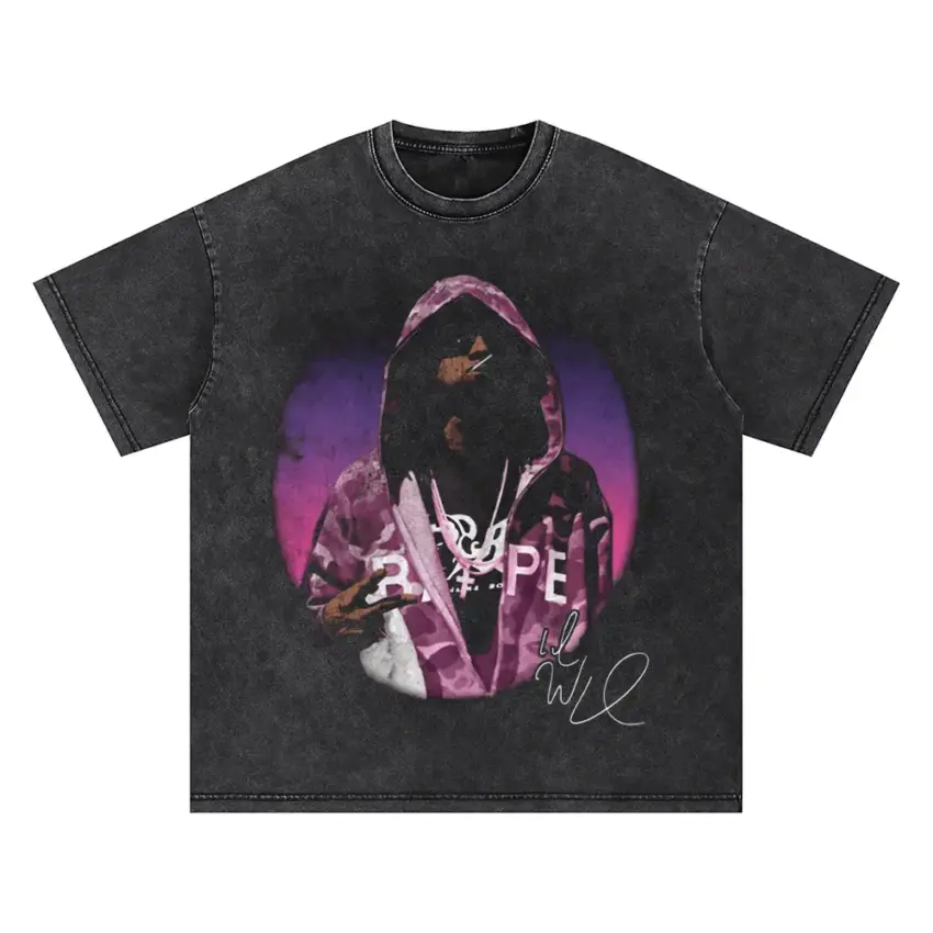 Uzi Vert Signature Style Oversized Acid Wash T-shirt