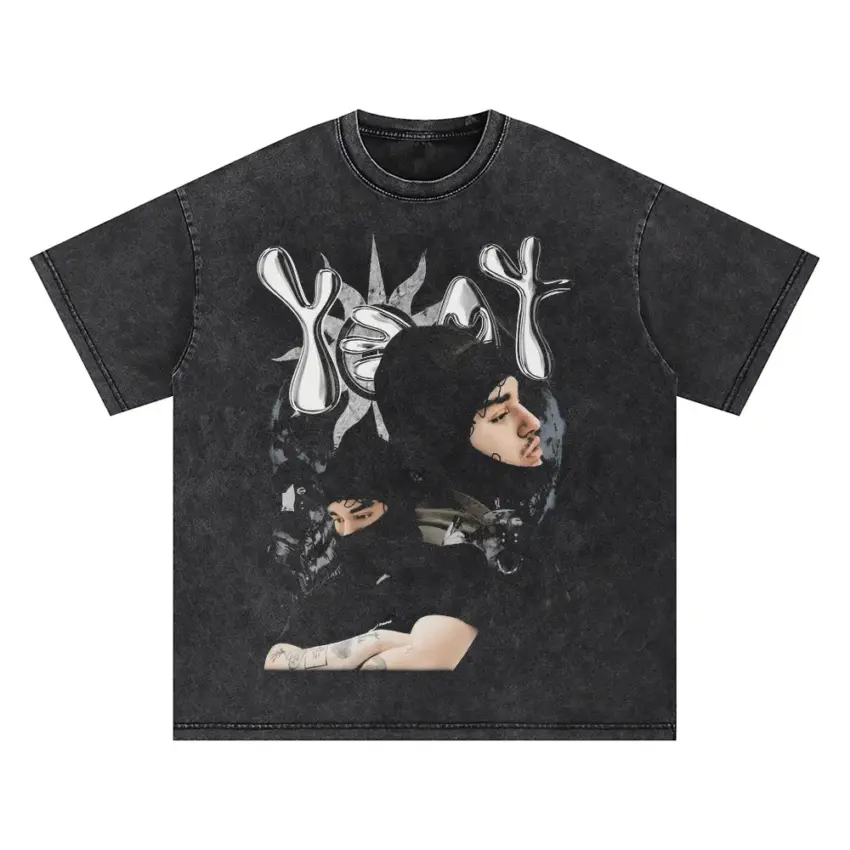 Yeat 2 Alive Tribute Oversized Acid Wash T-shirt