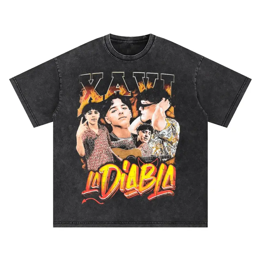 Xavi La Diabla Oversized Acid Wash T-shirt
