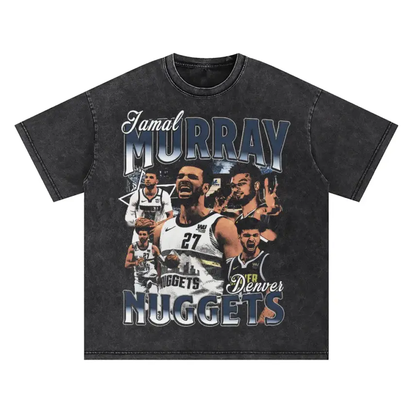 Jamal Murray The Nuggets Champion Guard Oversized Acid Wash T-shirt