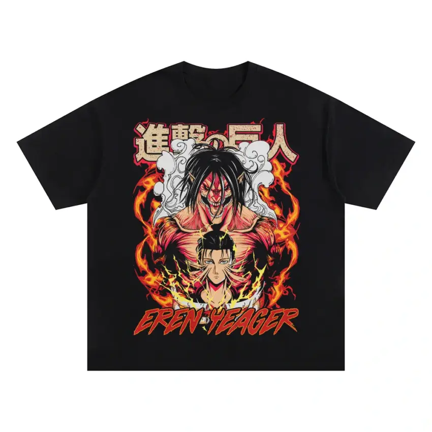 The Final Titan Oversized Black Graphic Tee