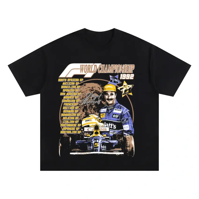 British Lion's Glory Oversized Black Graphic Tee