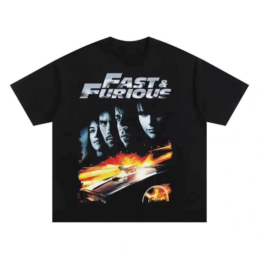 Fast And Furious Last Ride Oversized Black Graphic Tee