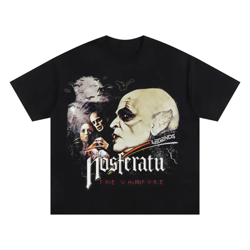 Symphony Of Horror Oversized Black Graphic Tee