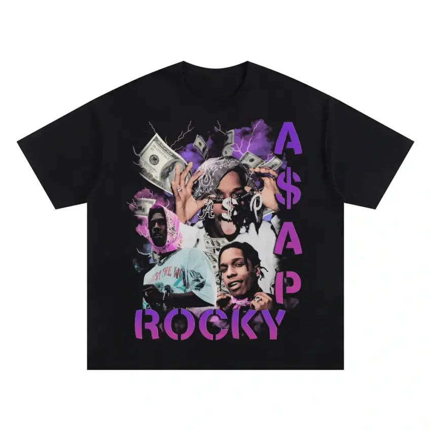 ASAP Rocky Vibrance Oversized Black Graphic Tee