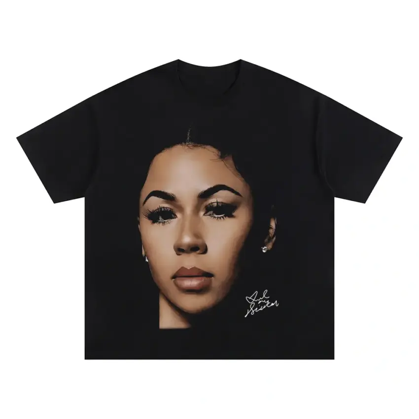 Aaliyah One In A Million Oversized Black Graphic Tee