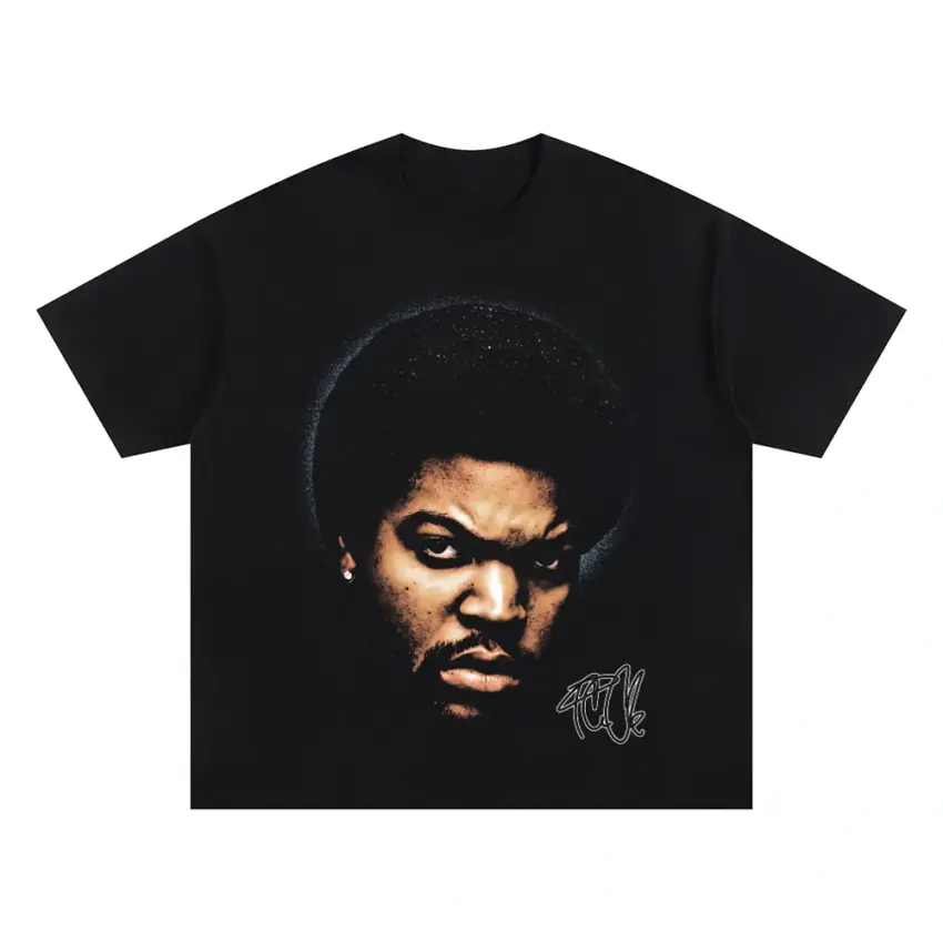 Amerikkkas Most Wanted Oversized Black Graphic Tee